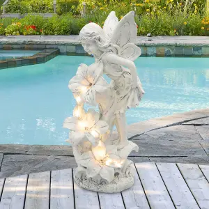 GardenKraft 10969 Solar Powered Light-Up Fairy Ornament