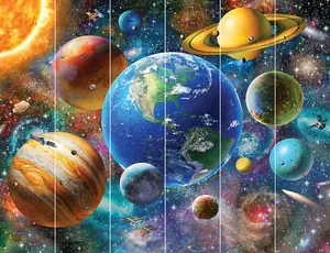 Walltastic Solar System Multicolour Smooth Wallpaper Mural 8ft high x 10ft wide