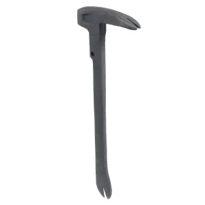 SPARES2GO Nail Puller Hammer Crowbar Double Ended 3-in-1 Prying Lifting Crow Bar Tool (10" / 250mm)