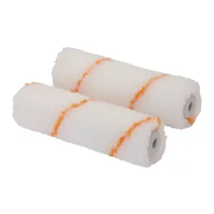 GoodHome Medium Pile Woven polyester Roller sleeve, Pack of 2, (L)100mm (D)15mm