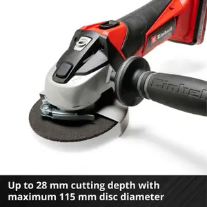 Einhell Cordless Angle Grinder 115mm 18V Power X-Change Tool Free Softstart TE-AG 18/115 Li-Solo - Body Only