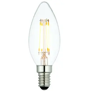 E14 Mini Edison Dimmable LED Light Bulb 4W Warm White Filament Candle Lamp