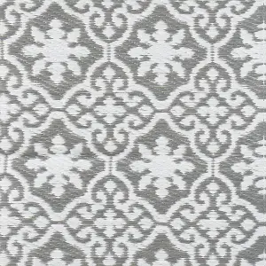 Charles Bentley Tile Motif Waterproof Indoor/Outdoor Rug Grey Mat 170x120cm