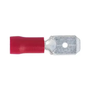 Sealey Push On Wire Terminal 6.3mm Male Electrical Red 22-18 AWG 100PK RT22