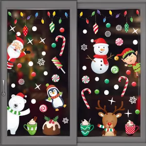 Walplus Xmas Friends Winterland Window Clings Rooms Décor