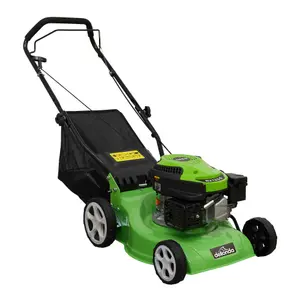 Dellonda Hand Propelled Petrol Lawnmower Grass Cutter, 132cc 16"/40cm 4-Stroke