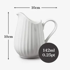 WM Bartleet & Sons Porcelain Traditional Fluted Jug, 142ml