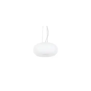 Luminosa Ulisse  3 Light  Small Globe Ceiling Pendant White, E27