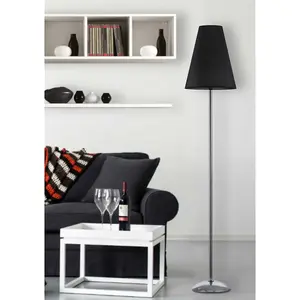 Luminosa Richard Floor Lamp With Tapered Shade, Black