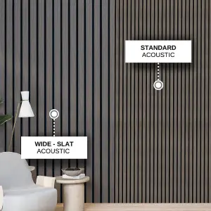 STRIVO Acoustic Wide Slat Wall Panel - Walnut