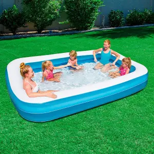 Bestway Large Rectangular Family Swimming Pool 305x183x46cm 10ft