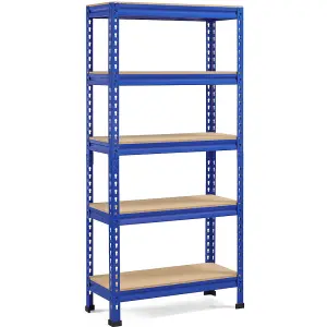 Yaheetech Blue Metal 5 Tiers Boltless Storage Shelf for Warehouse Home