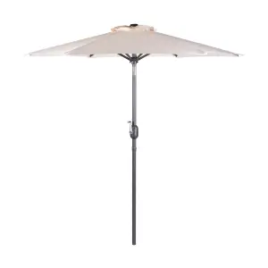 Alfresia 2 Metre Garden Parasol, Easy Push Button Control, Tilt Function, Cream