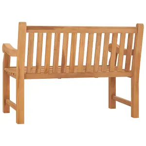 Berkfield Garden Bench 114 cm Solid Teak Wood