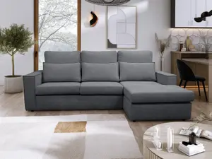 Soho High Back Right Hand  Facing Corner Sofa Grey