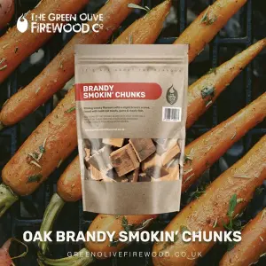 Green Olive Firewood Co Oak Brandy Smoking Chips 3L