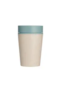 Circular Coffee Cup 8oz Cream & Faraway Blue