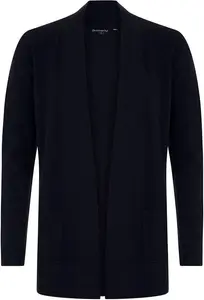 Bonmarche Navy Smart Edge To Edge Cardigan, Size: 24