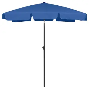 Berkfield Beach Umbrella Azure Blue 180x120 cm