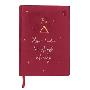 Something Different Fire Element Velvet A5 Notebook Burgundy (1.7cm x 21cm x 15cm)