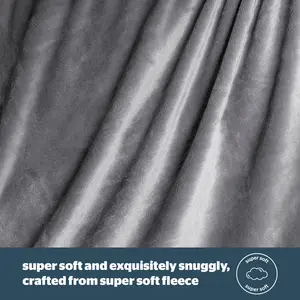 Silentnight Supersoft Collection Luxurious Throw Dark Grey / W130 x L150cm