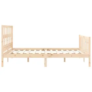 Berkfield Bed Frame with Headboard 160x200 cm Solid Wood