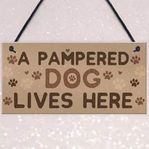 Red Ocean Funny Dog Sign For Home Dog Sign For Gate Pet Sign Funny Dog Gift Dog Lover Gift Keepsake