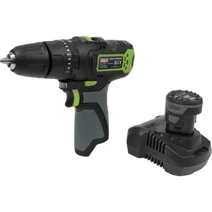 Cordless Hammer Drill Driver Kit - 10.8V 2Ah Lithium-ion Battery - 10mm Chuck