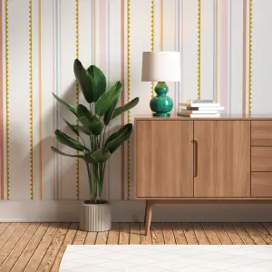 Lick Multicolour Zig Zag 02 Textured Wallpaper Sample