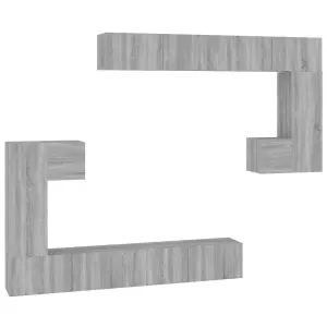 Berkfield Wall-mounted TV Cabinet Grey Sonoma Engineered Wood