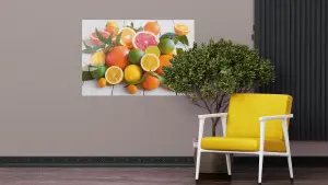 ALLboards Magnetic Glass Board CITRUS LEMON ORANGE LIME 60x40cm Print Wall Decorative Wall Picture Dry-erase Board