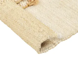 Jute Area Rug 140 x 200 cm Beige HAMZALAR