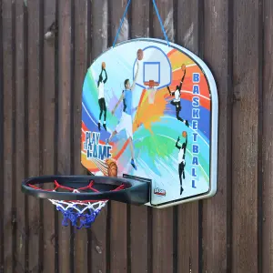 Kids Basketball Hoop Set with Ball Hanging Basketball Hoop by Laeto Kidz Sports - INCLUDES FREE DELIVERY