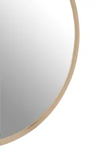 Interiors by Premier Karval Round Wall Mirror With Gold Finish Frame