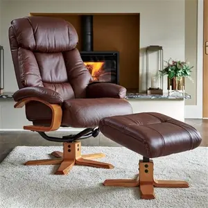 Nice Luxury Real Leather Swivel Recliner Chair