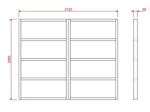 Wooden shed bases 7x7 (W-212cm x D-206cm), made of 38mm x 89mm