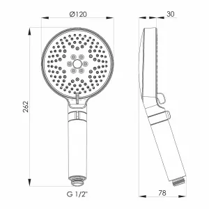 Black Plastic Shower Head Multifunction Universal Bathroom Handle Replacement