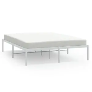 Berkfield Metal Bed Frame White 140x200 cm