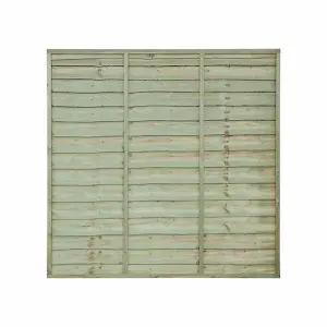 Grange Superior Vertical Trade Lap Panel - Pressure treated Timber - L4 x W182.8 x H165 cm - Green