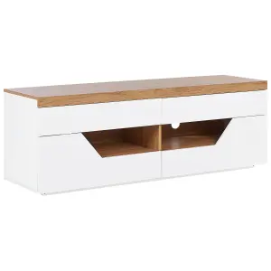 Beliani Modern TV Stand White CHEVAL