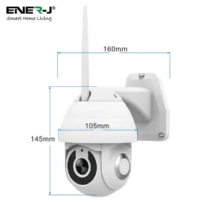 Smart CCTV Dome Camera, HD 1080p 3.6mm PTZ IP66 Wifi Outdoor Home Security IP Camera