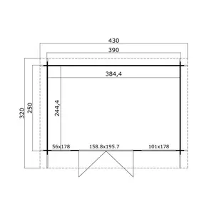 Cambridge 14 x 10 Ft Overlap Log Cabin