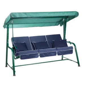 Alfresia Turin Reclining Swing Seat with Navy Blue Luxury Cushions