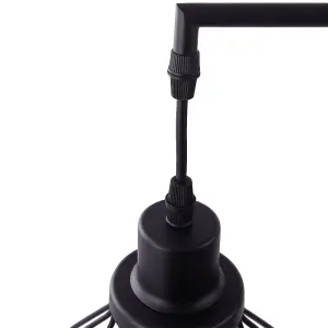 160cm H Black Modern Industrial Style 3-head Floor Lamp with Irregular Shade