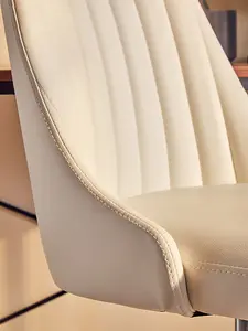 Interiors by Premier Brent Off-White Leather Effect Home Office Chair