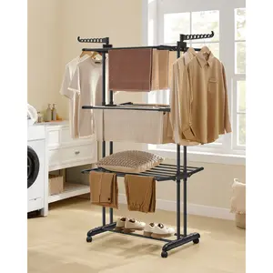 Metal Gullwing Drying Rack Black