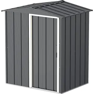 5 x 4 Premier Apex Metal Garden Shed - Anthracite Grey (5ft x 4ft / 5' x 4' / 1.6m x 1.2m)