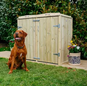 Shireburn 1 Wheelie Bin/2 Recycle Box Store - Timber - L80.4 x W134 x H120 cm