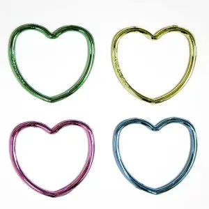 Unique Party Heart Bracelet (Pack of 12) Multicoloured (One Size)