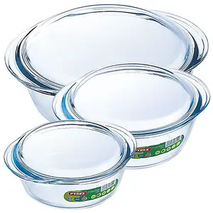 Pyrex 3 Piece Round Casserole Set